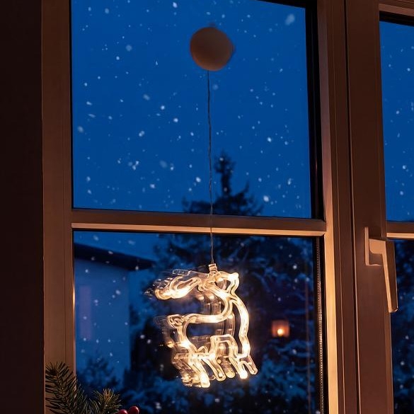 LED Decorazione natalizia LED/3xAAA/bianco caldo renna