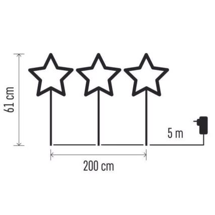 LED Decorazione natalizia per esterni 402xLED/3,6W/4,5/230V IP44 bianco caldo