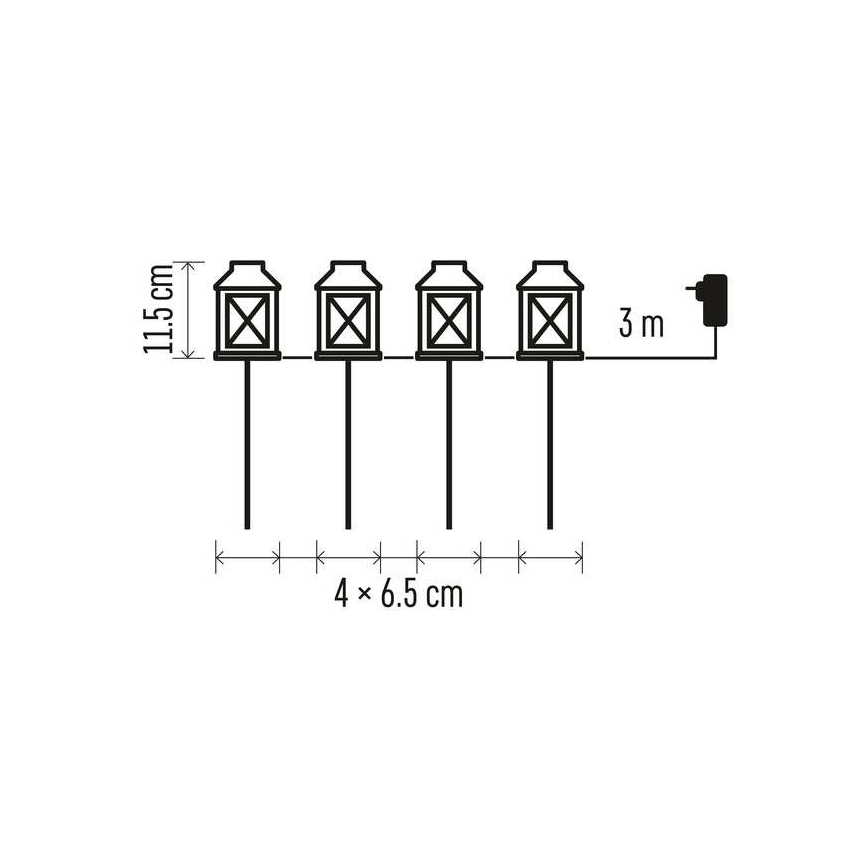 LED Decorazione per esterni 4xLED/5W/230V IP44