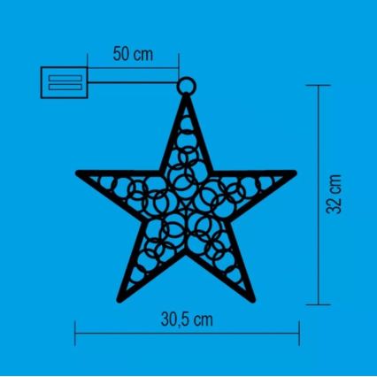 LED Decorazione per finestre 20xLED/2xAA