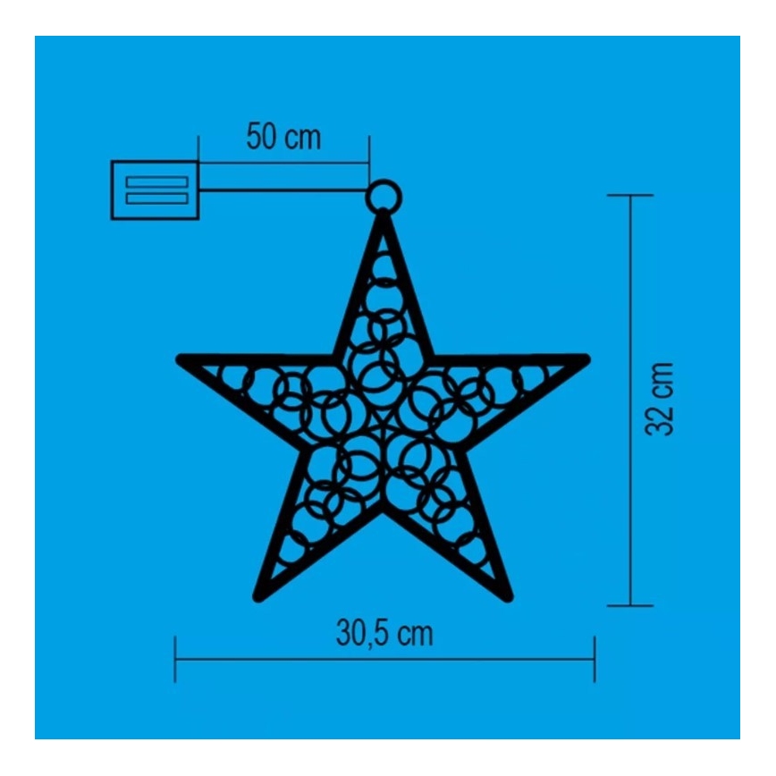 LED Decorazione per finestre 20xLED/2xAA
