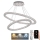 LED Dimmerabile cristallo lampadario su filo LED/160W/230V 3000-6500K argento + telecomando