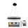 LED Dimmerabile cristallo lampadario su filo LED/80W/230V 3000-6500K nero + telecomando