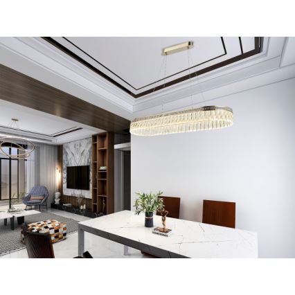 Lampadario in cristallo dimmerabile a LED su cavo THALIA LED/50W/230V 3000-6000K + telecomando