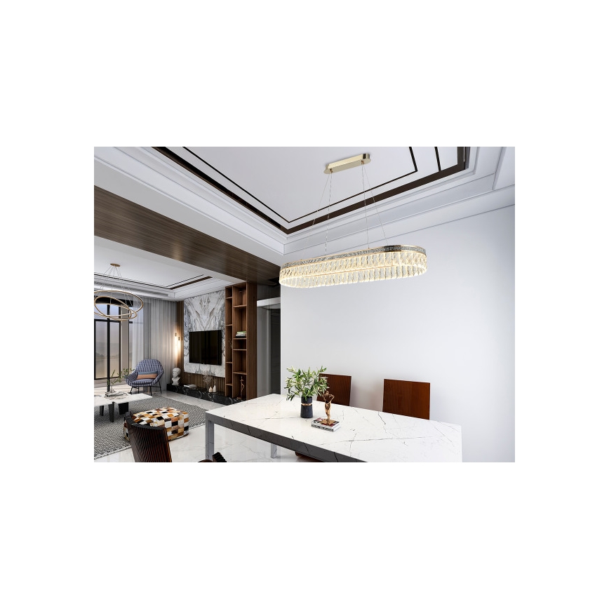 Lampadario in cristallo dimmerabile a LED su cavo THALIA LED/50W/230V 3000-6000K + telecomando