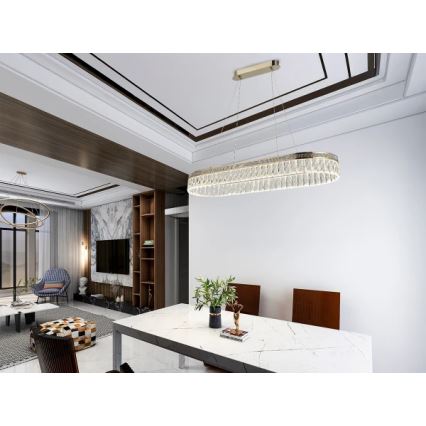 Lampadario in cristallo dimmerabile a LED su cavo THALIA LED/50W/230V 3000-6000K + telecomando