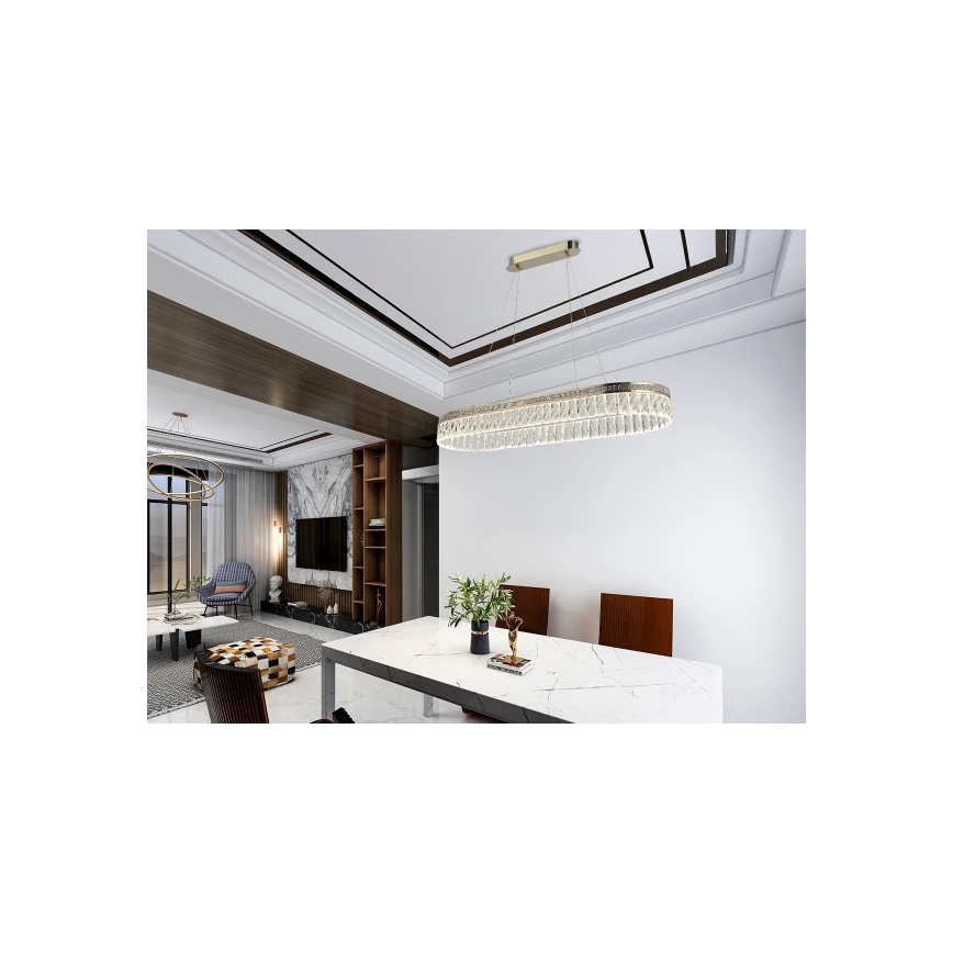 Lampadario in cristallo dimmerabile a LED su cavo THALIA LED/50W/230V 3000-6000K + telecomando