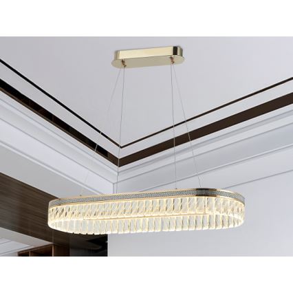 Lampadario in cristallo dimmerabile a LED su cavo THALIA LED/50W/230V 3000-6000K + telecomando
