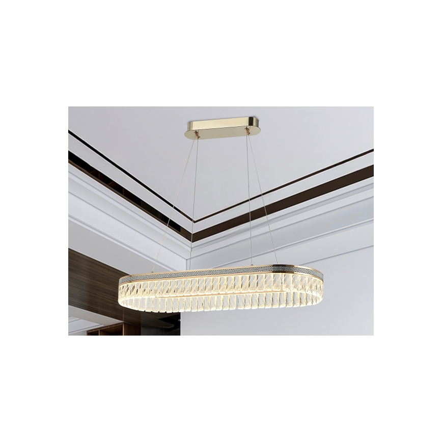 Lampadario in cristallo dimmerabile a LED su cavo THALIA LED/50W/230V 3000-6000K + telecomando