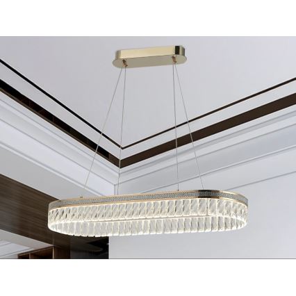 Lampadario in cristallo dimmerabile a LED su cavo THALIA LED/50W/230V 3000-6000K + telecomando
