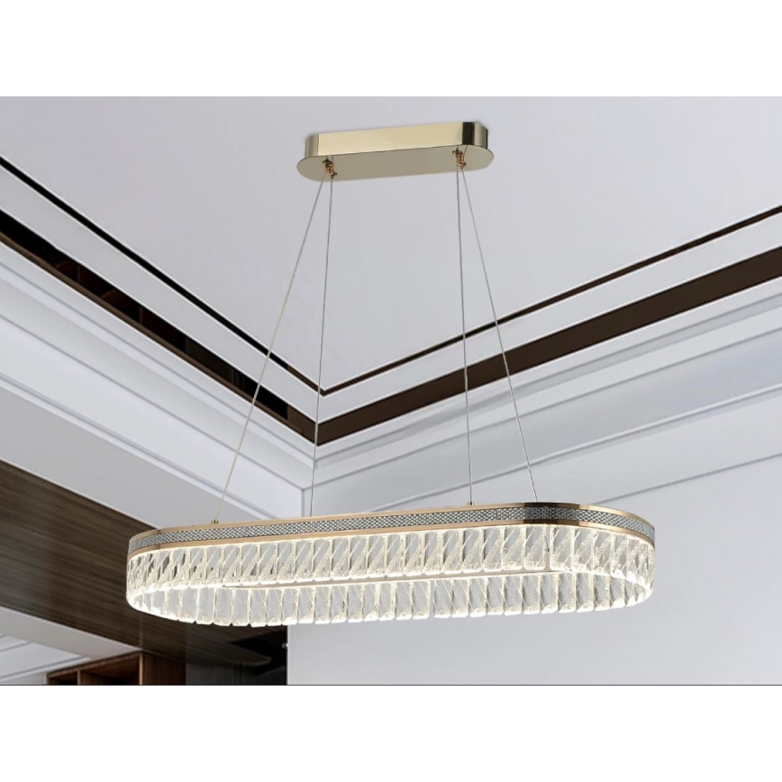 Lampadario in cristallo dimmerabile a LED su cavo THALIA LED/50W/230V 3000-6000K + telecomando