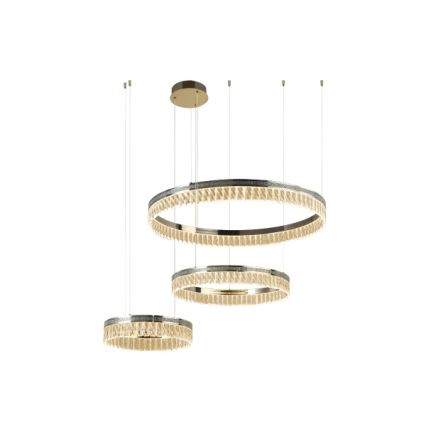 Lampadario LED dimmerabile in cristallo su cavo THALIA LED/120W/230V 3000-6000K + telecomando