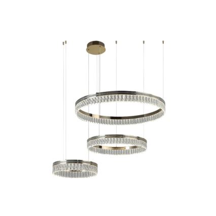 Lampadario LED dimmerabile in cristallo su cavo THALIA LED/120W/230V 3000-6000K + telecomando