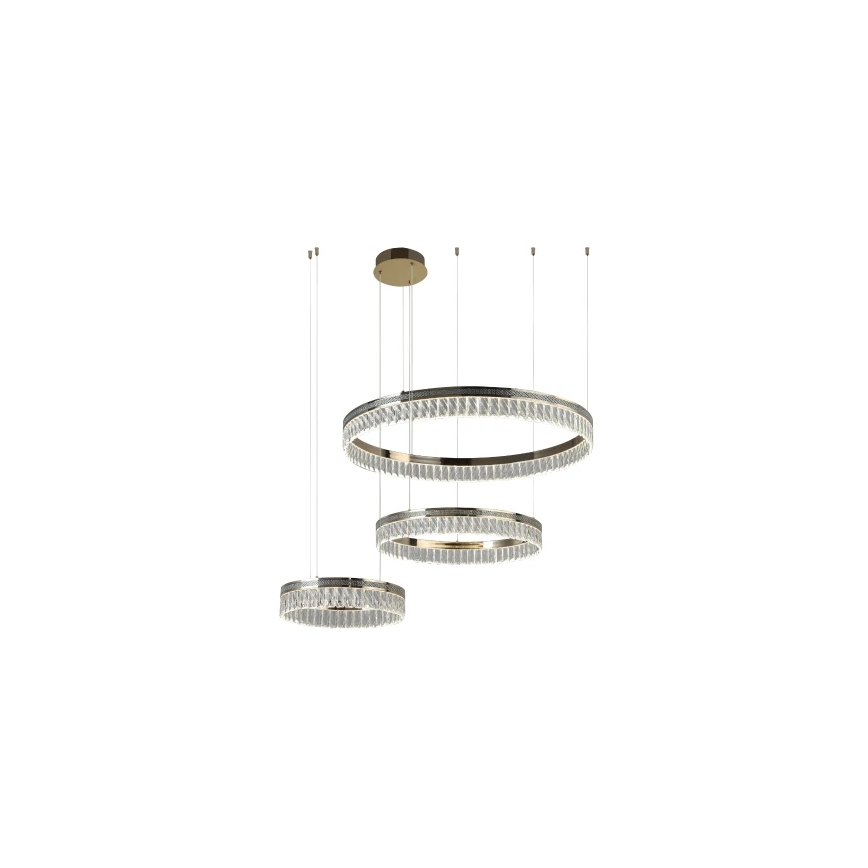 Lampadario LED dimmerabile in cristallo su cavo THALIA LED/120W/230V 3000-6000K + telecomando