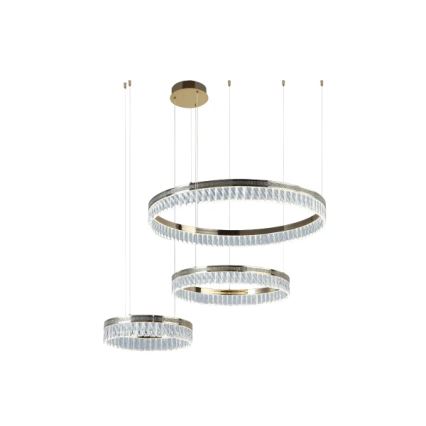 Lampadario LED dimmerabile in cristallo su cavo THALIA LED/120W/230V 3000-6000K + telecomando
