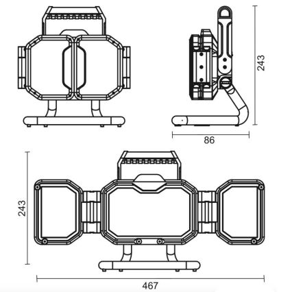 LED Dimmerabile lavoro chiaro LED/50W/5V 12000 mAh IP54