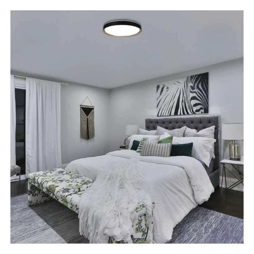 Plafoniera dimmerabile LED ILVI LED/45W/230V 2700-6500K Ø 50 cm nero/beige + telecomando