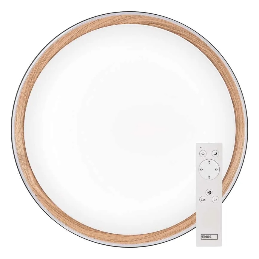 Plafoniera dimmerabile LED ILVI LED/45W/230V 2700-6500K Ø 50 cm nero/beige + telecomando