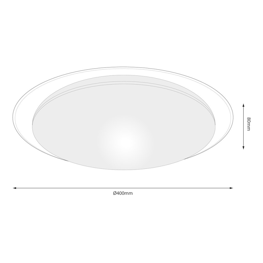 Plafoniera LED dimmerabile SONIC LED/24W/230V 3000-6000K Ø 40 cm bianca + telecomando
