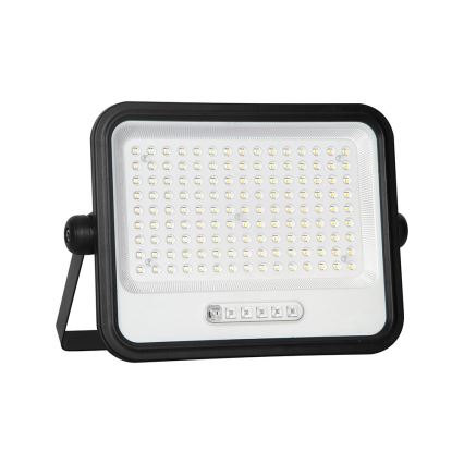 Proiettore solare LED dimmerabile 300W/3,2V 2000-8000K IP65 15000 mAh nero + telecomando