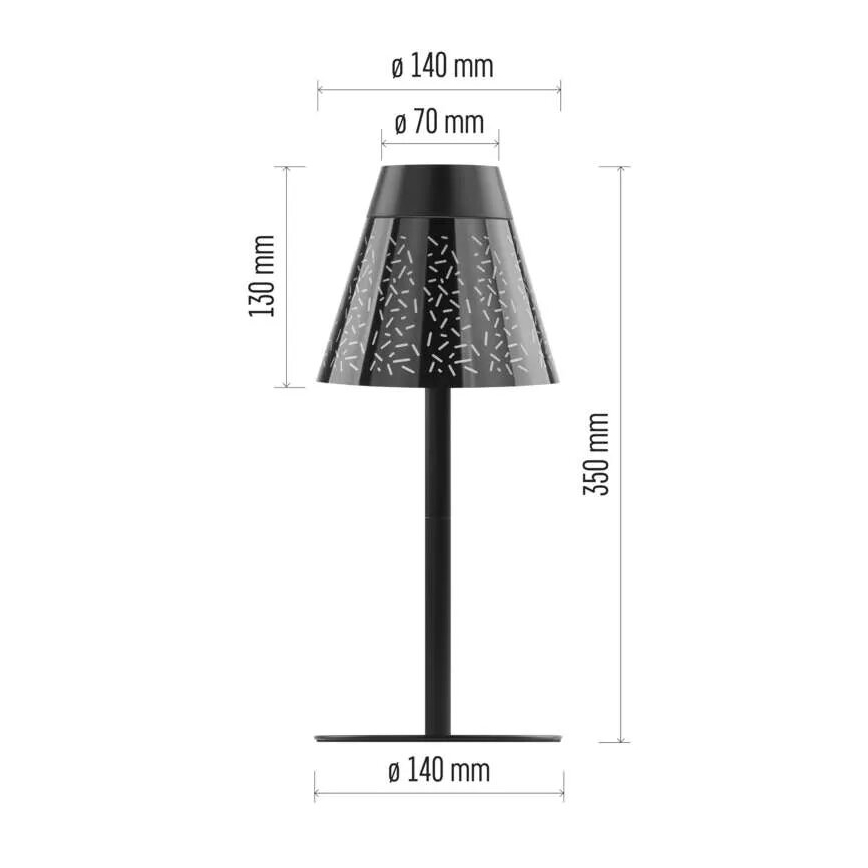 LED Dimmerabile ricaricabile per esterni lampada da tavolo LED/4,2W/5V 2200mAh IP44