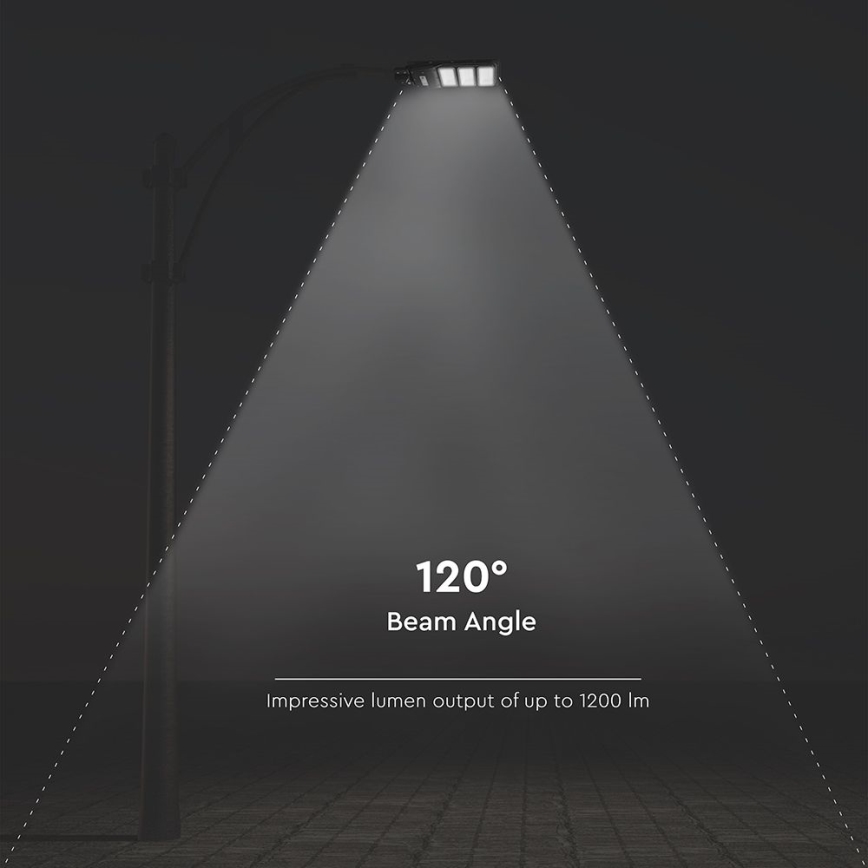 LED Lampione solare dimmerabile con sensore di movimento e crepuscolare LED/12W/3,2V 6000K IP65 10000 mAh nero + telecomando