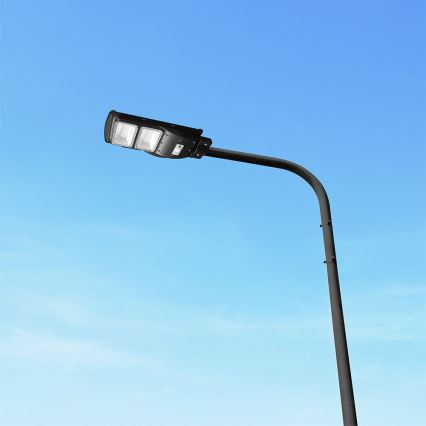 LED Lampione solare dimmerabile con sensore di movimento e crepuscolare LED/8W/3,2V 6000K IP65 9000 mAh nero + telecomando