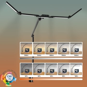 LED Dimmerabile touch flessibile lampada da tavolo POINTIQ LED/24W/230V 3000-6500K CRI 92 nero
