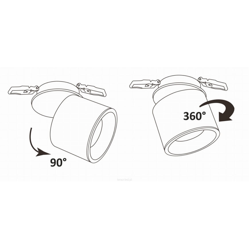 LED Faretto da incasso HARON 1xLED/10W/230V bianco