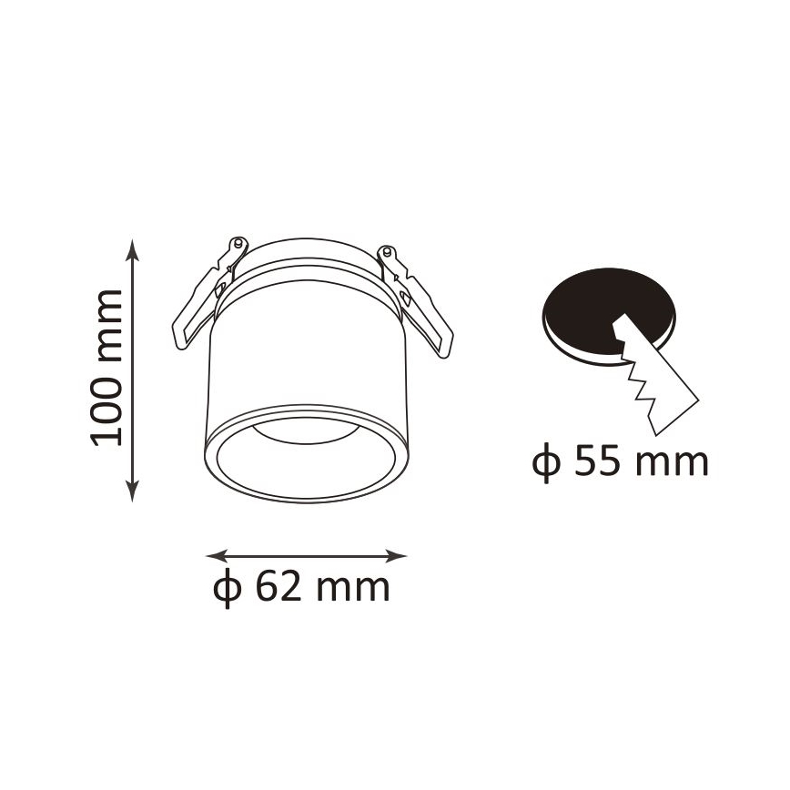 LED Faretto da incasso HARON 1xLED/10W/230V bianco