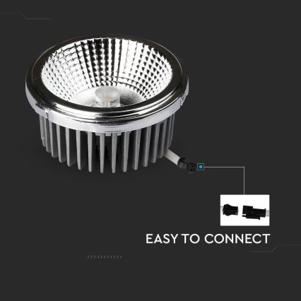 LED Faretto da incasso LED/20W/230V 4000K 40°/20° diametro 11 cm cromo lucido