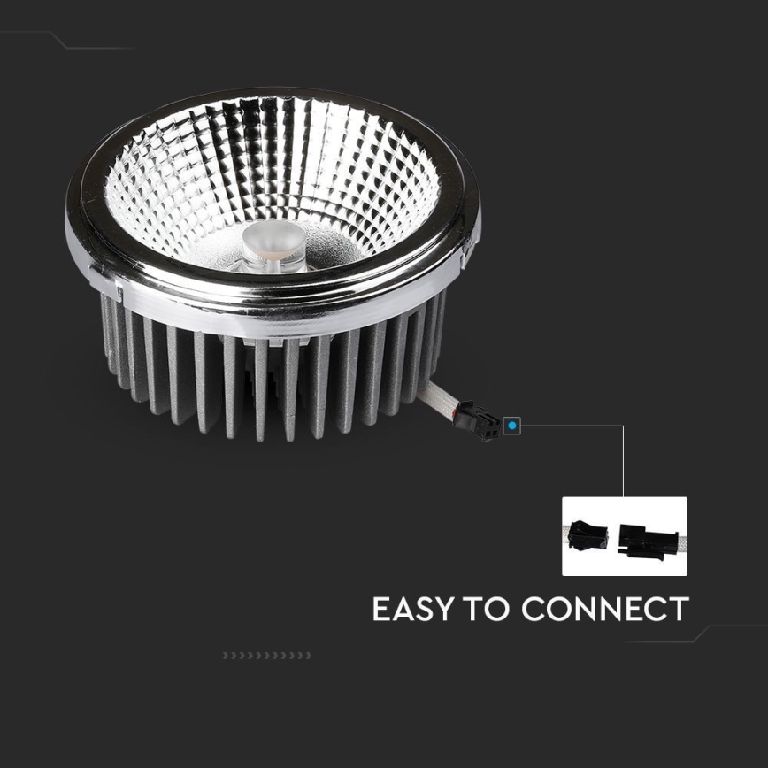 LED Faretto da incasso LED/20W/230V 4000K 40°/20° diametro 11 cm cromo lucido
