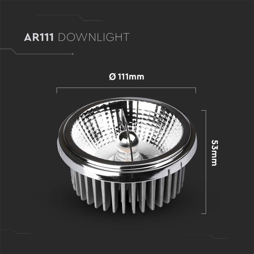 LED Faretto da incasso LED/20W/230V 4000K 40°/20° diametro 11 cm cromo lucido