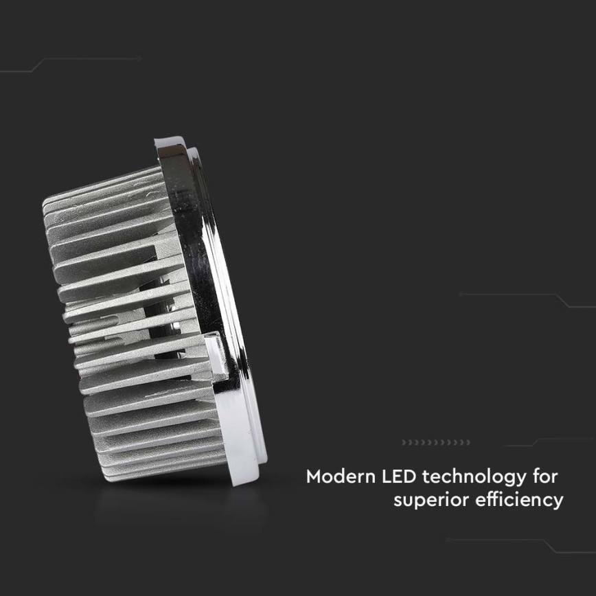 LED Faretto da incasso LED/20W/230V 6400K 40°/20° diametro 11 cm cromo lucido
