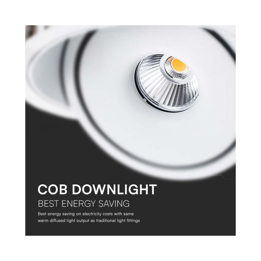LED Faretto da incasso LED/28W/230V 3000/4000/6400K diametro 20 cm bianco