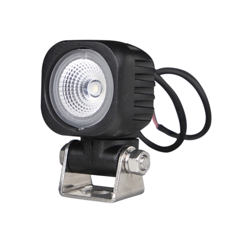 LED Faretto per macchina BLACK LED/10W/10-30V IP69 5700K quadrato
