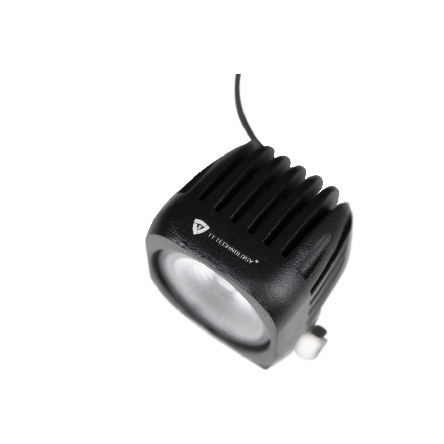 LED Faretto per macchina BLACK LED/10W/10-30V IP69 5700K quadrato
