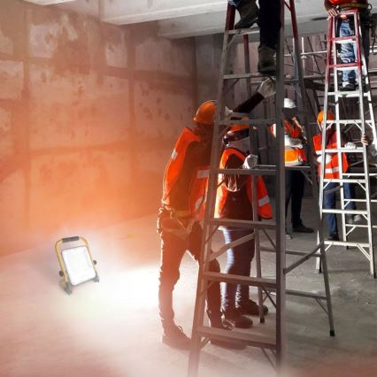 LED Faretto ricaricabile con stativo LED/30W/3,2V 4500K 5000 mAh IP65 arancione