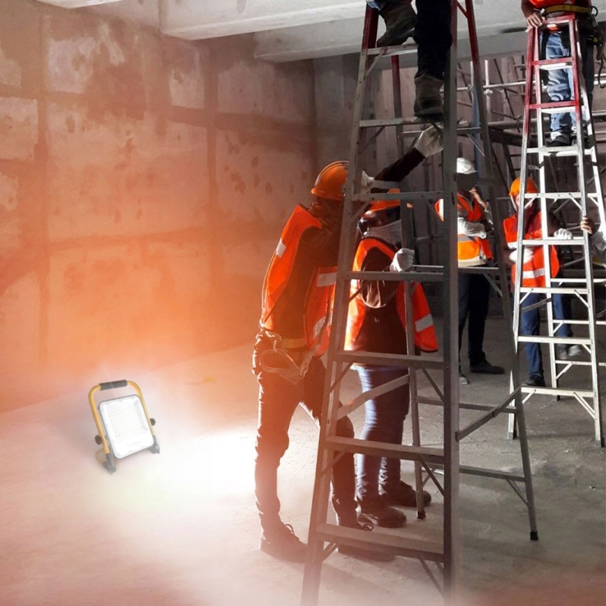 LED Faretto ricaricabile con stativo LED/30W/3,2V 4500K 5000 mAh IP65 arancione