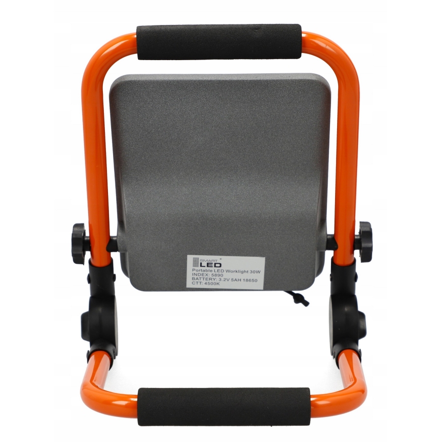 LED Faretto ricaricabile con stativo LED/30W/3,2V 4500K 5000 mAh IP65 arancione