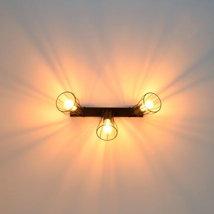 LED Faretto TUBE II 3xE27/15W/230V nero