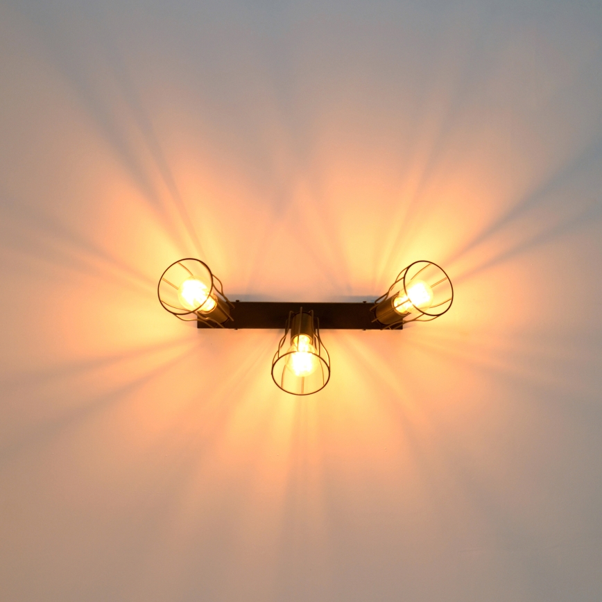 LED Faretto TUBE II 3xE27/15W/230V nero