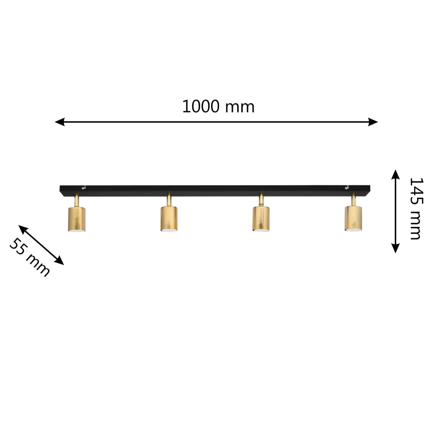 LED Faretto TUNE 4xGU10/4,8W/230V oro/nero