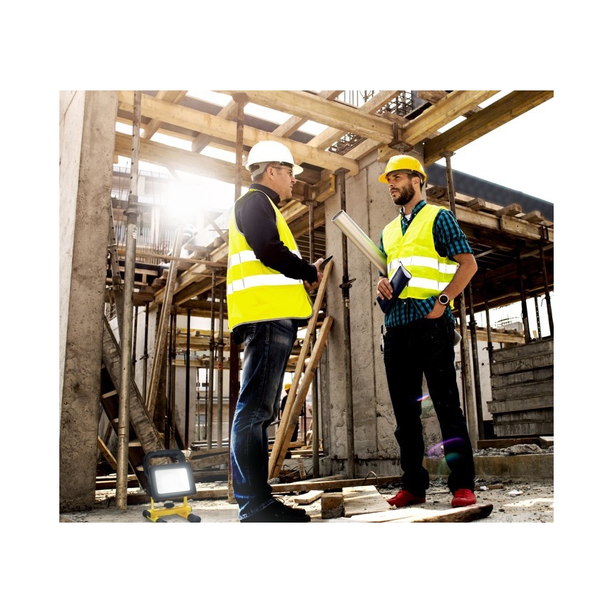 Proiettore portatile a LED dimmerabile TIGRA LED/20W/3,7V 4000K IP54 4400 mAh nero/giallo