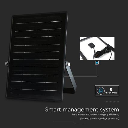 LED Faro solare dimmerabile con sensore LED/10W/3,7V 4000/6000K IP65 + telecomando