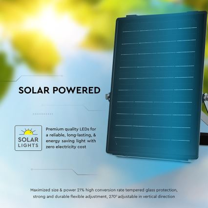 LED Faro solare dimmerabile con sensore LED/10W/3,7V 4000/6000K IP65 + telecomando