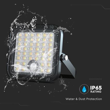 LED Faro solare dimmerabile con sensore LED/10W/3,7V 4000/6000K IP65 + telecomando
