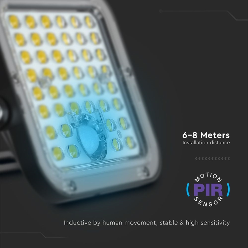 LED Faro solare dimmerabile con sensore LED/10W/3,7V 4000/6000K IP65 + telecomando