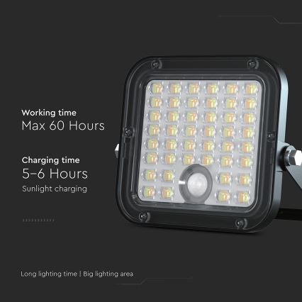 LED Faro solare dimmerabile con sensore LED/10W/3,7V 4000/6000K IP65 + telecomando
