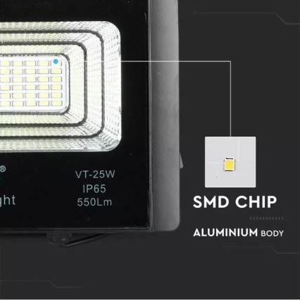 LED Faro solare dimmerabile LED/12W/3,2V 6000K IP65 5000 mAh + telecomando